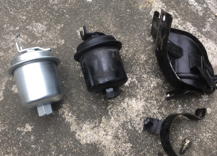 Old and new fuel filters